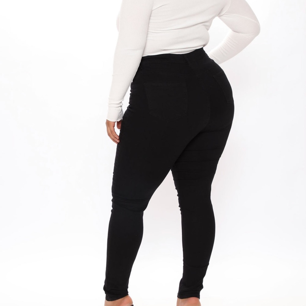 Fashion Nova Heaven Sent Skinny Jeans Black Sz 3x